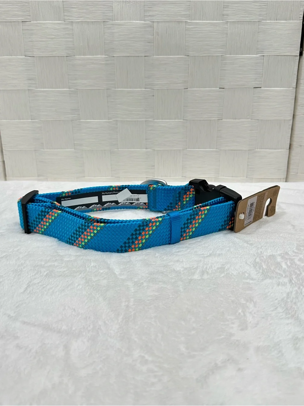 Arcadia Trail Large Blue Paracord Dog Collar Reflective Nylon NWT 16.75-26”
